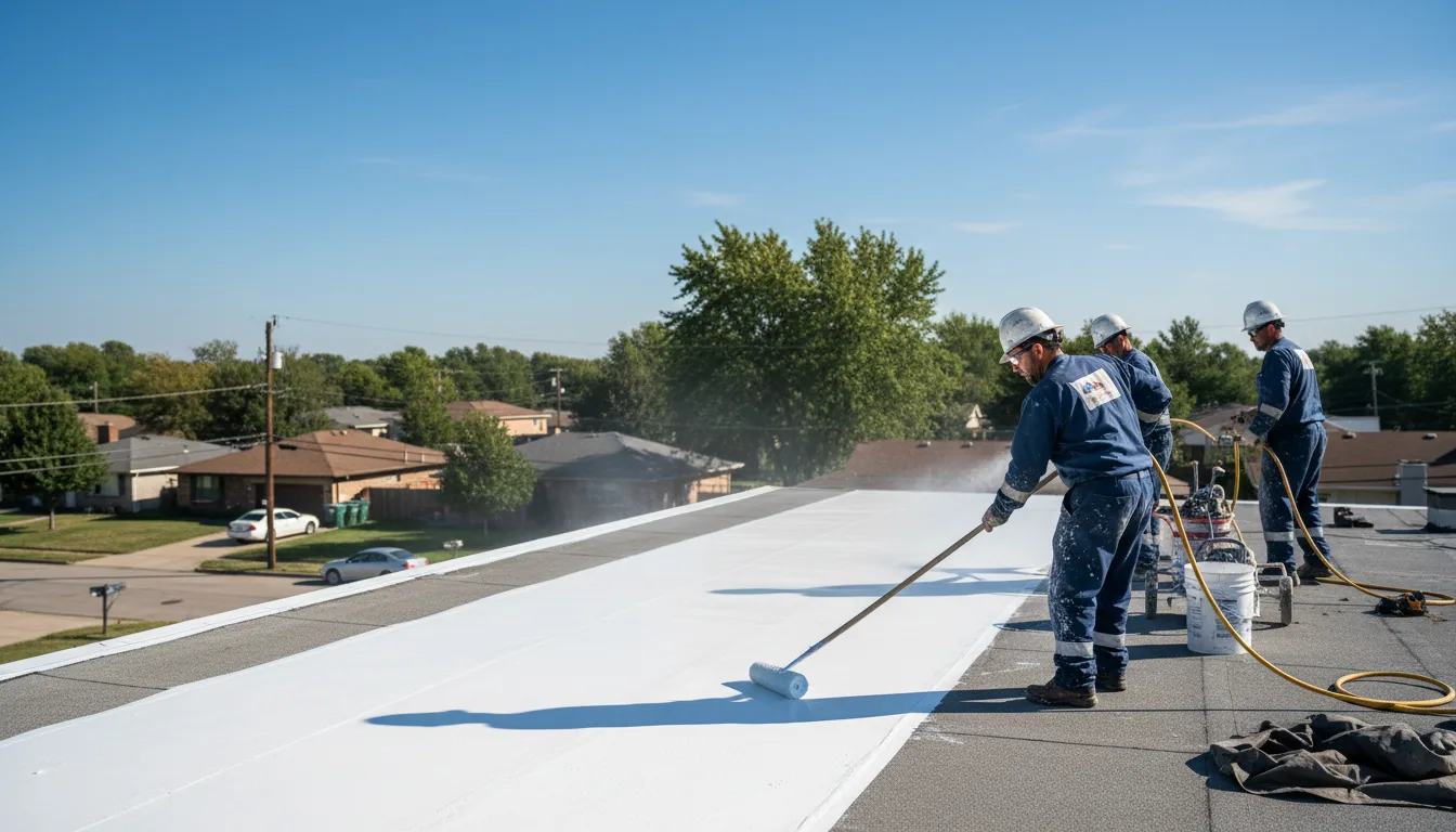 Commercial roof coating in Weston, MO near me